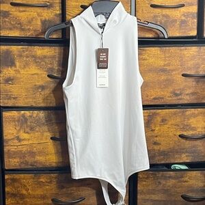 Express White High-Neck Bodysuit